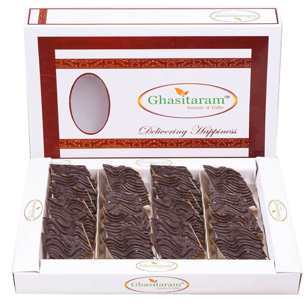 Ghasitaram Chocolate Coated Kaju Katli Sweets | Swadesiicart