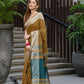 Beatitude Mustard Cotton Jacquard Border Tangail Handloom Saree