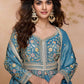 Anaita Blue Shimmer Readymade Suit with Heavy Embroidery & Sequence Work