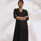 trueBrowns Black Cotton Schiffli Kurta Set | Swadesiicart