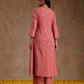 trueBrowns Blush Gold Cotton Angrakha Kurta Set | Swadesiicart