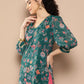 Ahalyaa Women Floral Printed Gotta Patti Floral Georgette Kurta | Swadesiicart