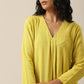 trueBrowns Lime Slub Texture Slit Kurta Palazzo Set | Swadesiicart