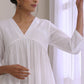 trueBrowns White Dobby Flared Slit Kurta Pant Set | Swadesiicart