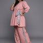 Ahalyaa Plus Size Ethnic Printed Wrap Tunic with Palazzos | Swadesiicart