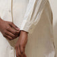 trueBrowns Off-White Cotton Linen Kurta Co-Ord Set - Swadesiicart