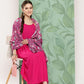 InWeave Women's Fuchsia Strappy Set W Magenta Camelia Cr Dupatta - Swadesiicart