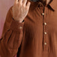trueBrowns Men's Brown Cotton Shirt Collar Stylized Kurta Co-ord set - Swadesiicart