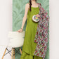 InWeave Women's Olive Strappy Set W White Pink Or Duptta - Swadesiicart
