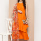 InWeave Women's Tangy Orange Short Pallazo Set W Green Or Dupatta - Swadesiicart