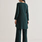 trueBrowns Dark Green Front Placket Co-Ord Set - Swadesiicart