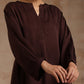 trueBrowns Cola Brown Modal Satin Relax Co-ord Set - Swadesiicart