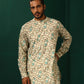 trueBrowns Men's Teal Floral Cotton Printed Co-ord Set - Swadesiicart