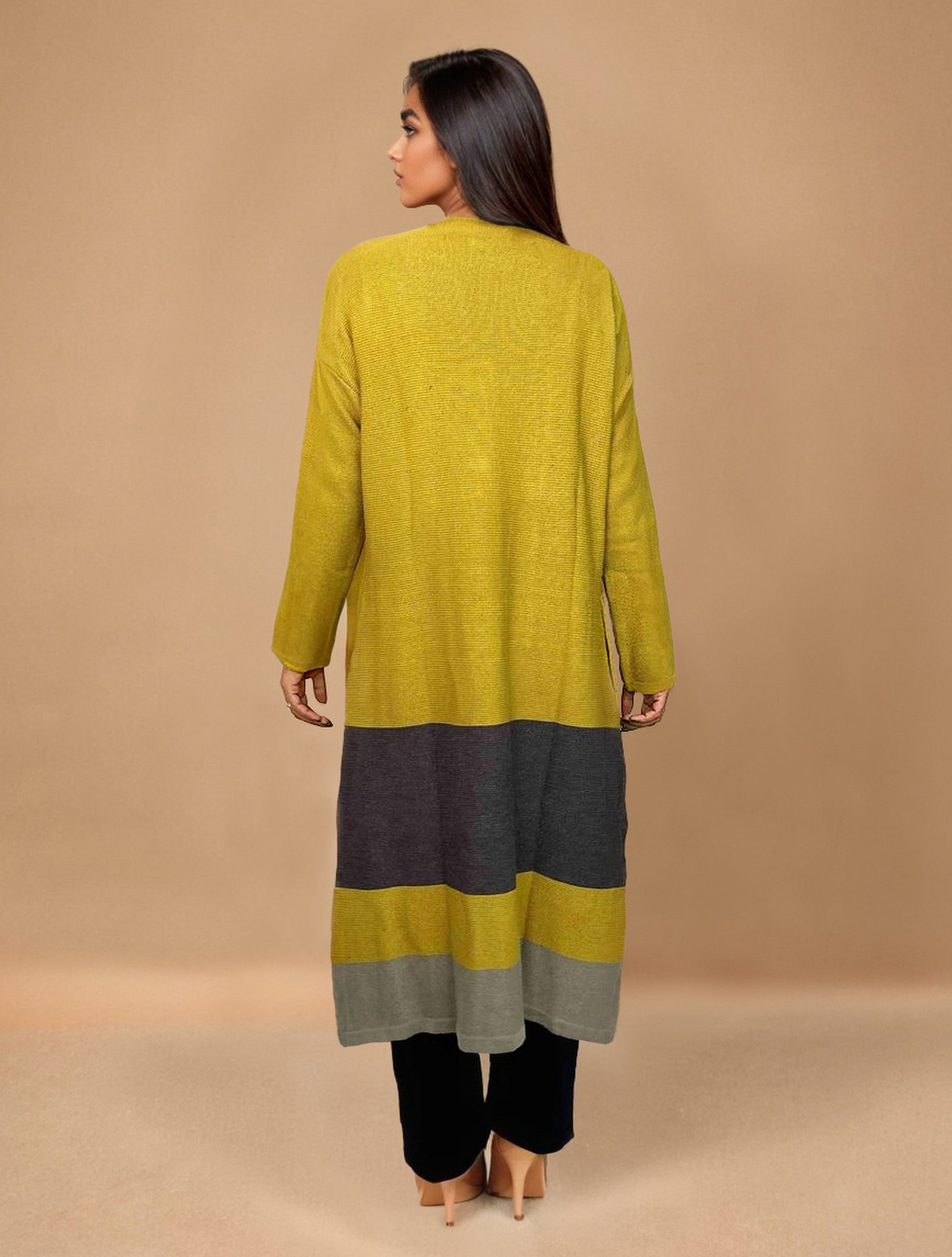 trueBrowns Mustard Woollen Cape | Swadesiicart
