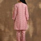 trueBrowns Light Mauve Zig-Zag Printed Silk Co-Ord Set - Swadesiicart