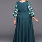 Ahalyaa Plus Size Round neck Maxi Ethnic Dress | Swadesiicart