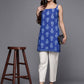 Ahalyaa Floral Printed Pure Cotton Tunic | Swadesiicart