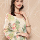 Ahalyaa Floral Printed Poly Chiffon Saree | Swadesiicart