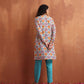 trueBrowns Off White Print Kurta Co-ord Set - Swadesiicart