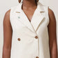 trueBrowns Off-White Cotton Linen Dress | Swadesiicart
