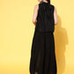 InWeave Women's Black Lurex Top With Flared Pallazo - Swadesiicart