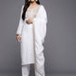 Ahalyaa Women White Ethnic Motifs Embroidered Aari Work Pashmina Kurta with Salwar & With Dupatta | Swadesiicart