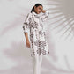 trueBrowns White Cotton Stripe Print Kurta Co-ord Set - Swadesiicart