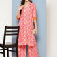 Ahalyaa Women Ethnic Motifs Printed Regular Gotta Patti Kurta with Palazzos | Swadesiicart