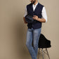 Even Apparels Men's Blue Waistcoat with Notched Lapel | Swadesiicart