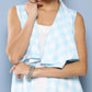 Ahalyaa Women Blue & White Checked Kurta | Swadesiicart