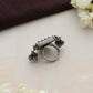 trueBrowns Silver Tone Stone Ghungroo Ring | Swadesiicart