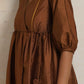 trueBrowns Brown Silk Angrakha Co-ord Set - Swadesiicart