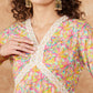 InWeave Women's Multi Floral Painted Alia Lace Work Straight Kurta - Swadesiicart