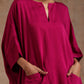 trueBrowns Pink Modal Satin Boxy Fit High-Low Co-Ord Set - Swadesiicart