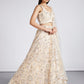 House of Panchhi Cream Net Sequins, Mirror And Thread Embroidery Lehenga Choli & Dupatta | Swadesiicart