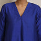 trueBrowns Blue Silk Kurta Set | Swadesiicart