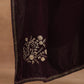 trueBrowns Wine Velvet Embroidered Shawl | Swadesiicart