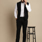 Even Apparels Men's Black Waistcoat with Notched Lapel | Swadesiicart