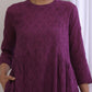 trueBrowns Plum Purple Dobby Gathers Co-Ord Set - Swadesiicart