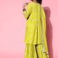 InWeave Women's Light Green Gota Work Kurta Sharara Set - Swadesiicart