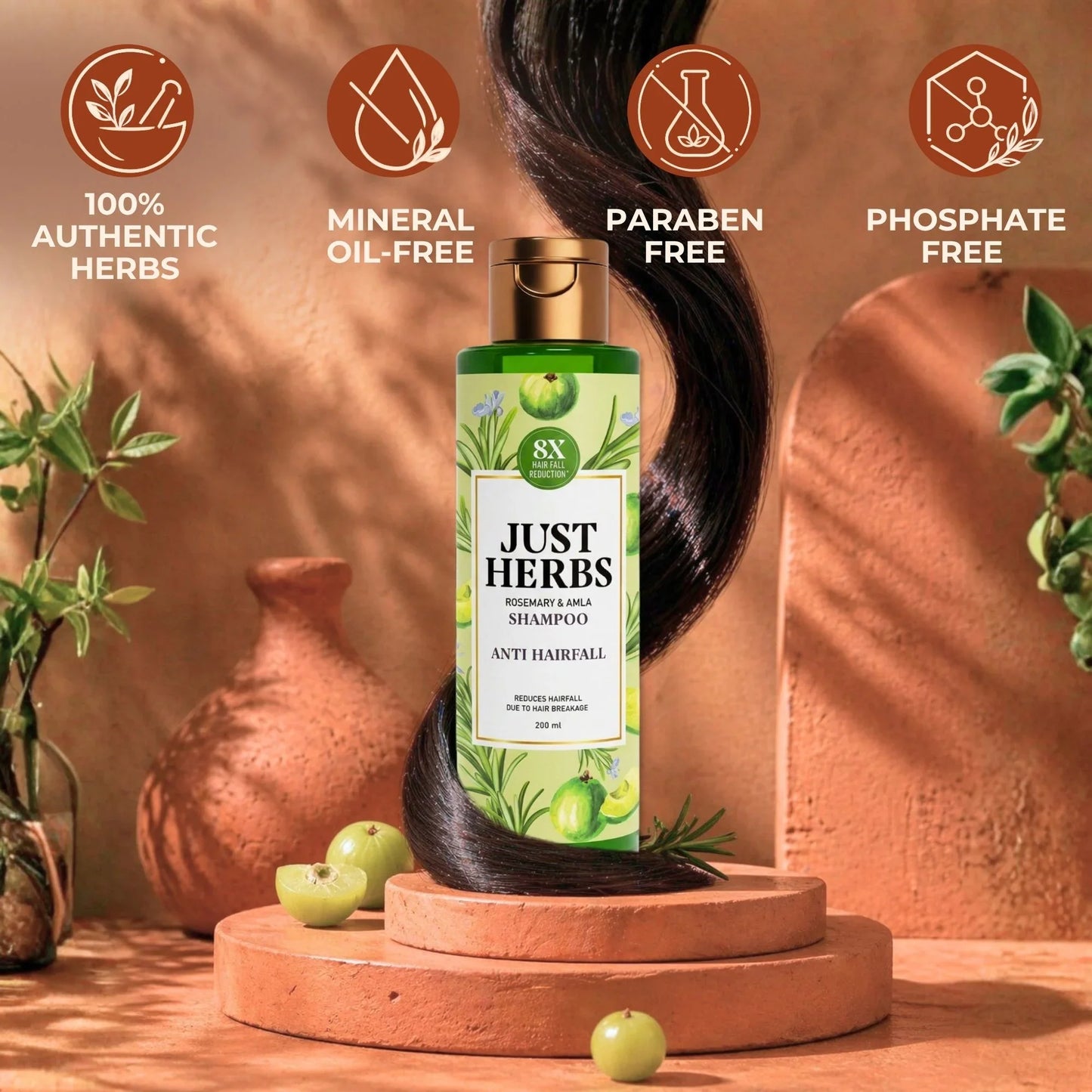 Anti Hairfall Shampoo | Rosemary, Amla & 12 Herbs - 200ml