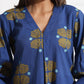 trueBrowns Blue Cotton Print Top & Pants Co-ord Set - Swadesiicart