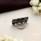 trueBrowns Silver Tone Abstract Sign Ring | Swadesiicart