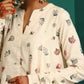 trueBrowns Ivory Multi Color Floral Cotton Flared Co-ord Set - Swadesiicart