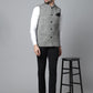 Even Apparels Men's Grey Pure Wool Nehru Jacket | Swadesiicart