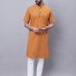 Even Apparels Yellow Pure Cotton Short Sleeves Kurta With Band Collar | Swadesiicart