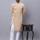 Even Apparels Beige Sherwani Kurta With Asymetrical Cut | Swadesiicart