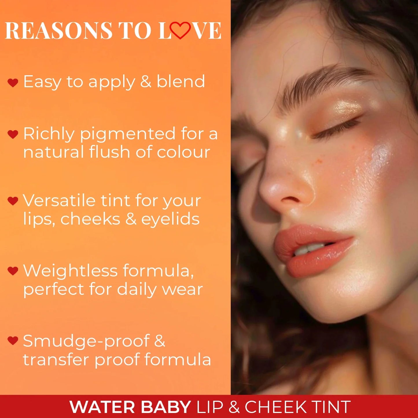 WATER BABY LIP AND CHEEK TINT | ALOE VERA + LIQUORICE ROOT Orange You Cute