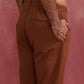 trueBrowns Men's Brown Cotton Twill Pants | Swadesiicart