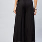 InWeave Solid Black Palazzo - Swadesiicart